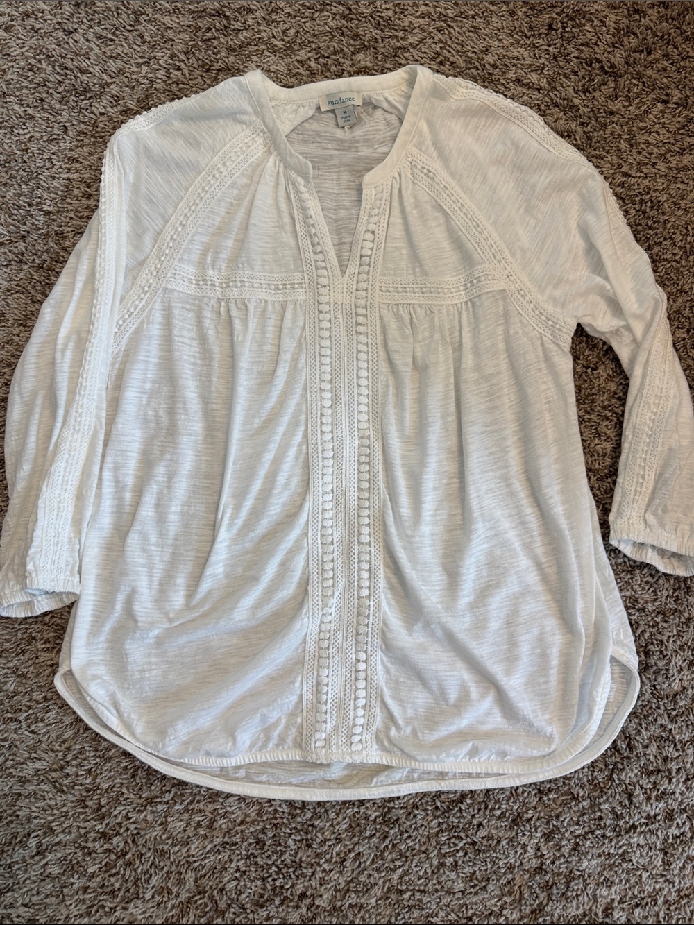 Sundance Lace Trim Blouse